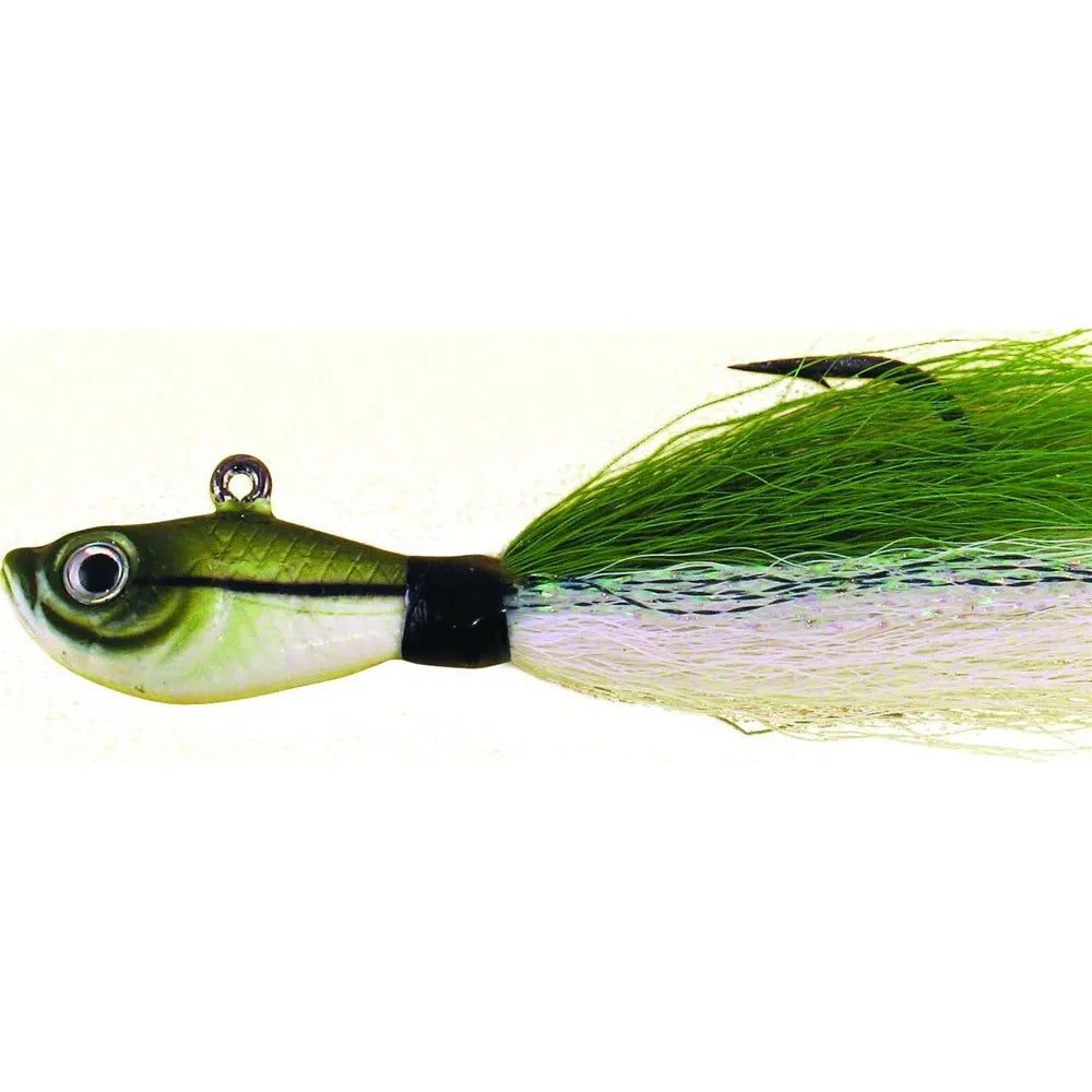 View of Hair Jig SPRO Bucktail Jig 1/2 oz Sand Eel Green available at EZOKO Fishing