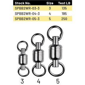 View of SPRO Power Ball Bearing Swivel With 2 Welded Rings available at EZOKO Pike and Musky Shop