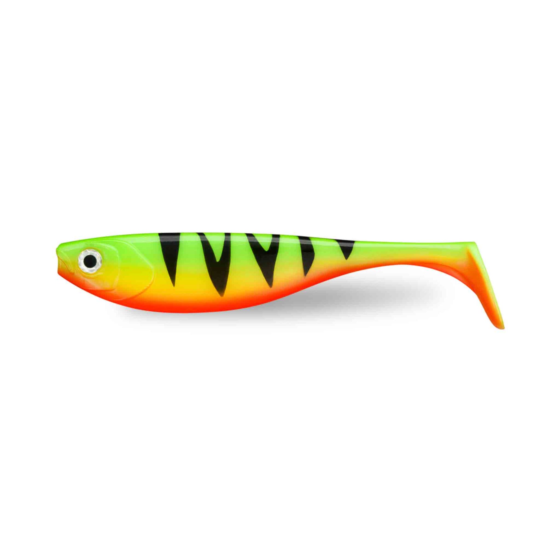 View of Swimbaits Storm Boom Shad 7'' Swimbait Fire tiger available at EZOKO Pike and Musky Shop