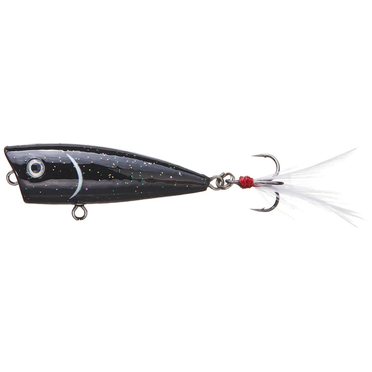 View of Topwater Strike King Bitsy Splash Black Lab available at EZOKO Fishing
