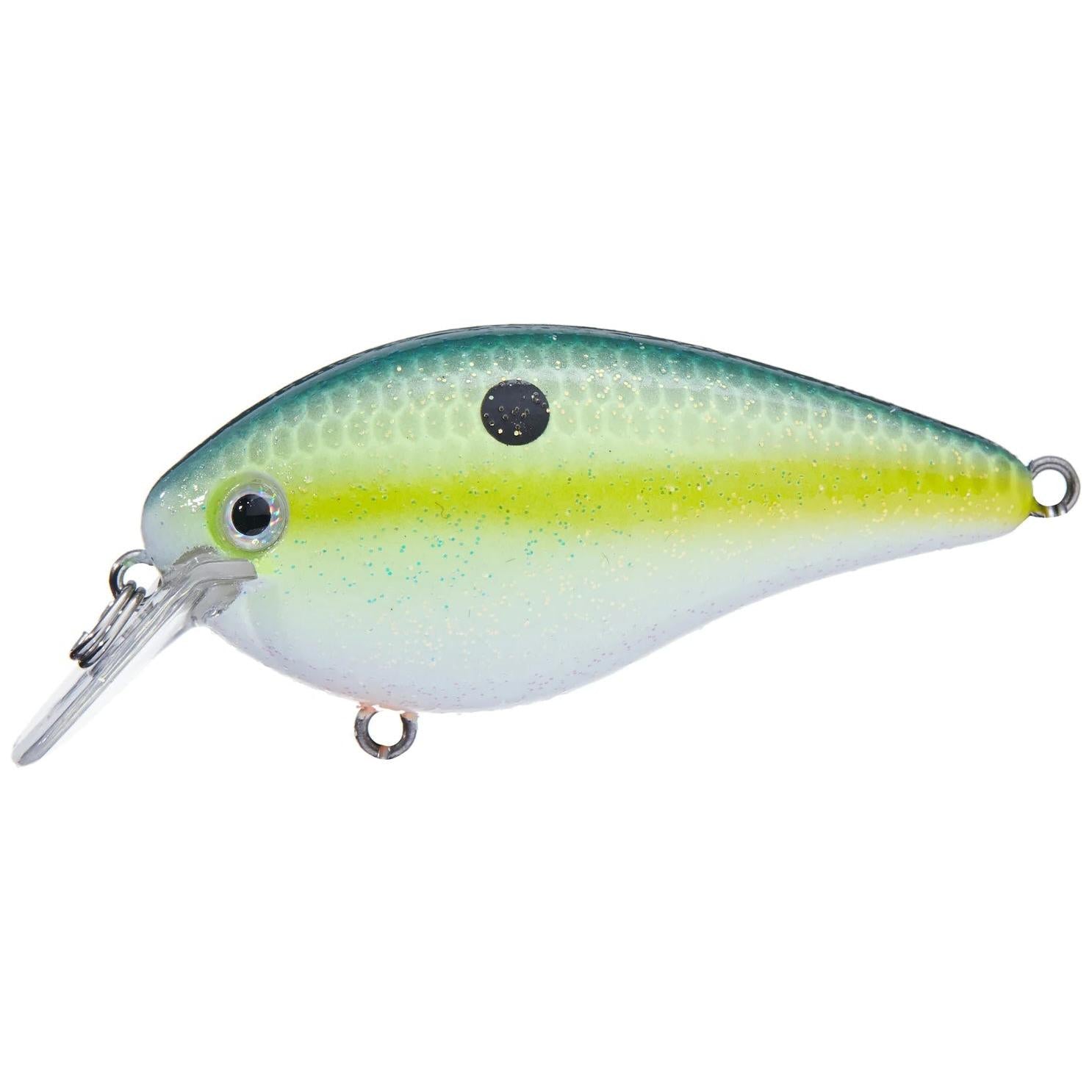 View of Squarebill Strike King KVD 1.5 Hard Knock Chartreuse Sexy Shad available at EZOKO Fishing