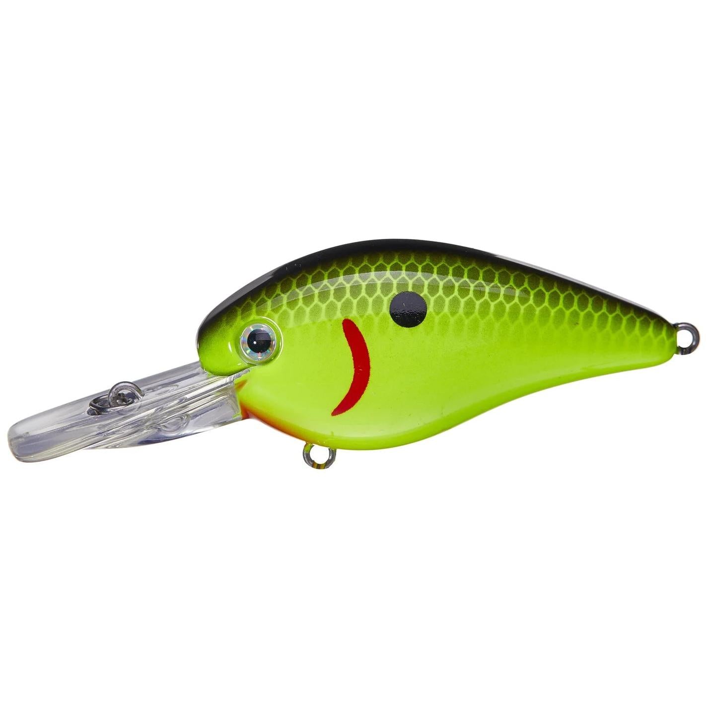 View of Squarebill Strike King KVD Deep Diver Squarebill 1.5 Black Back Chartreuse available at EZOKO Fishing