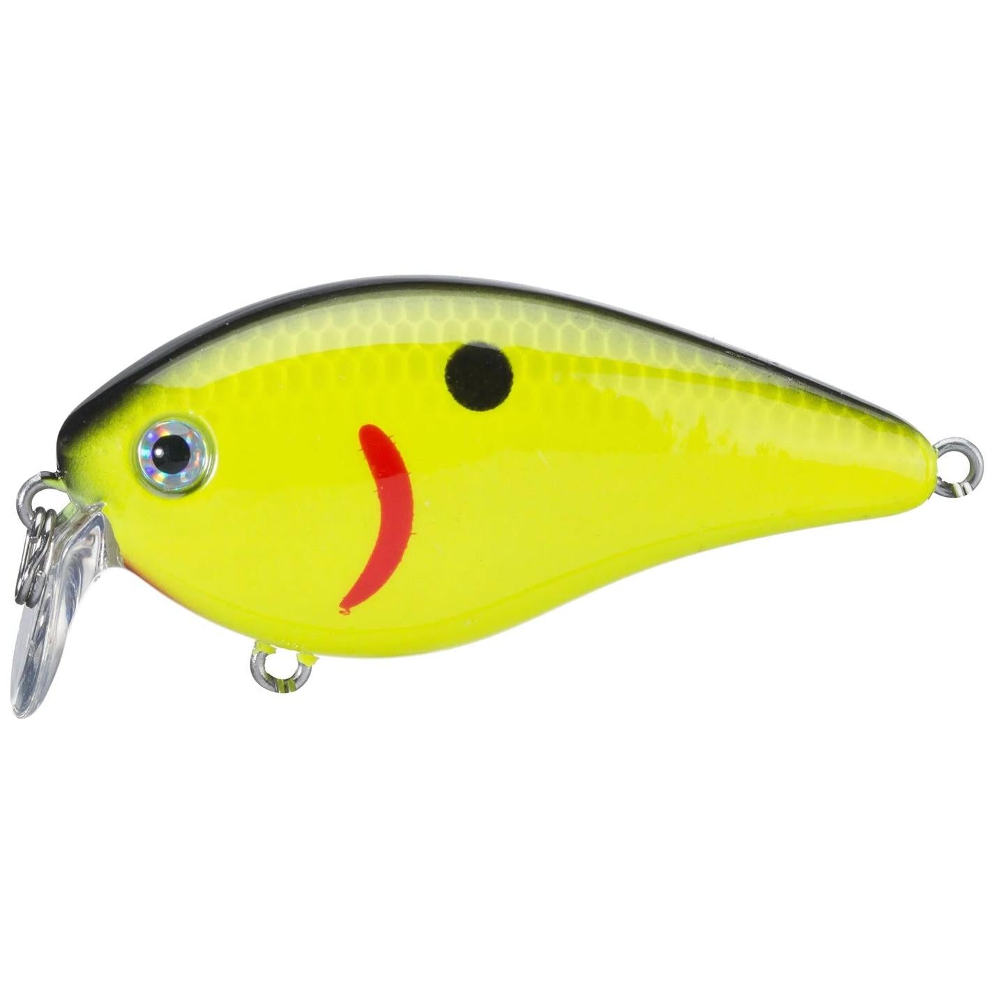 View of Squarebill Strike King KVD Shallow Square Bill 1.5 Black Back Chartreuse available at EZOKO Fishing
