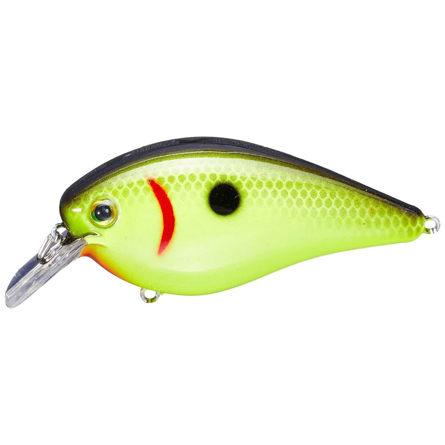 View of Squarebill Strike King KVD Square Bill 2.5 Black Back Chartreuse available at EZOKO Fishing