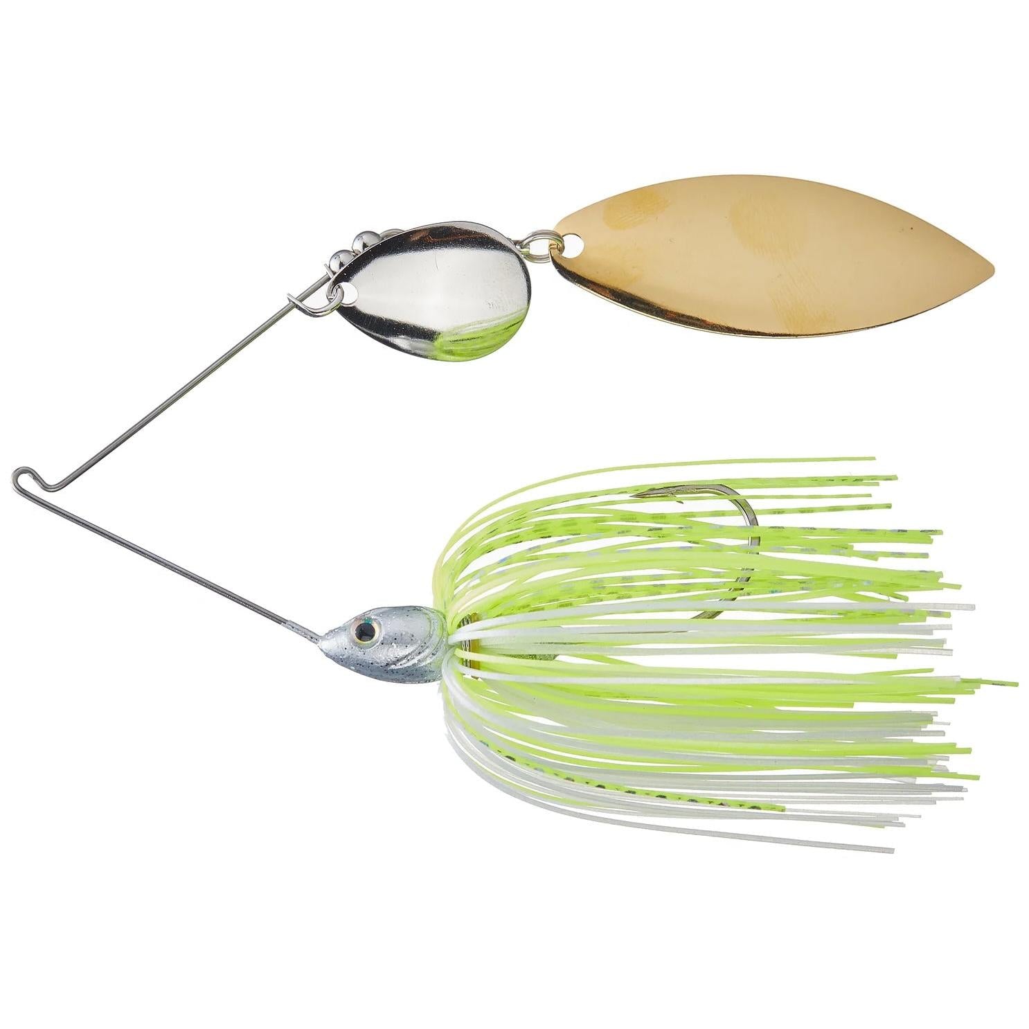 View of Spinnerbait Strike King Tour Grade Colorado Willow Spinnerbait 3/8 oz Chart/White available at EZOKO Fishing
