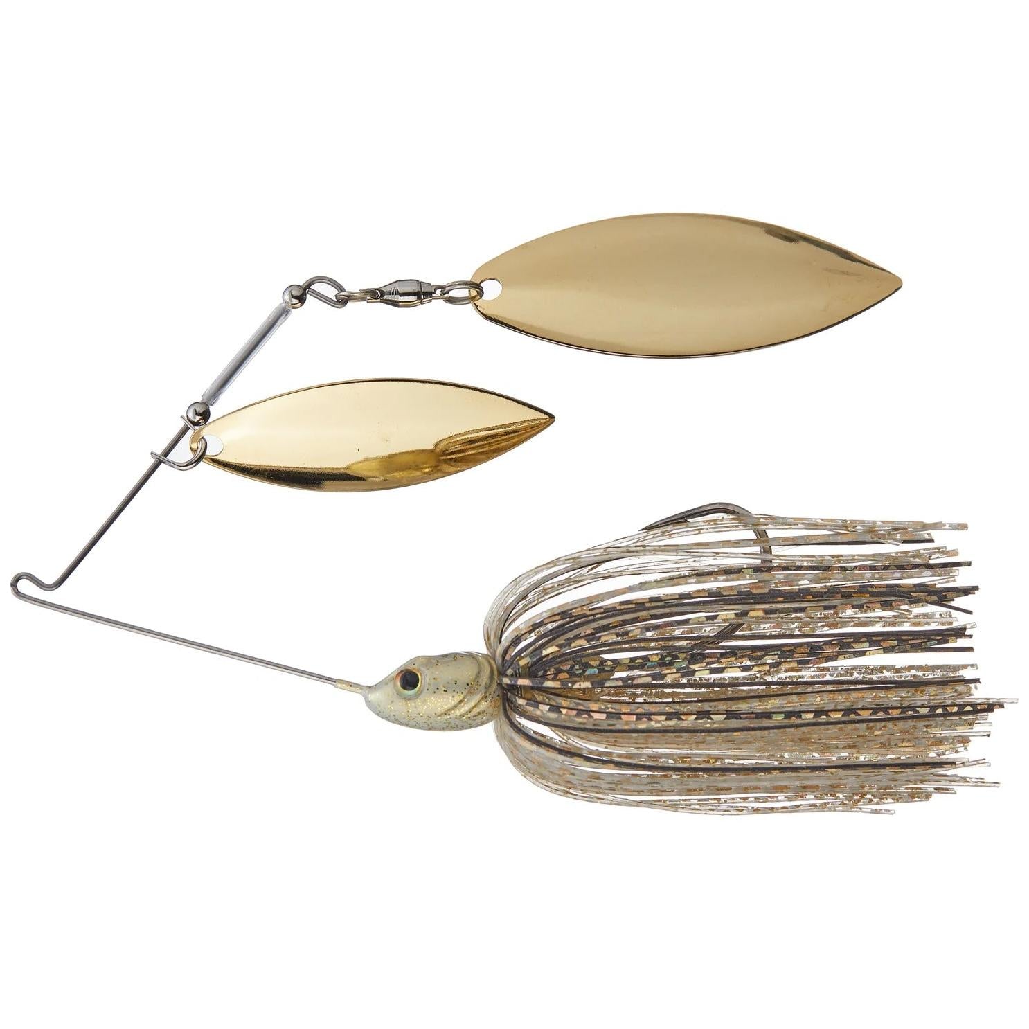 View of Spinnerbait Strike King Tour Grade Double Willow Spinnerbait 3/8 oz Gold Shiner available at EZOKO Fishing