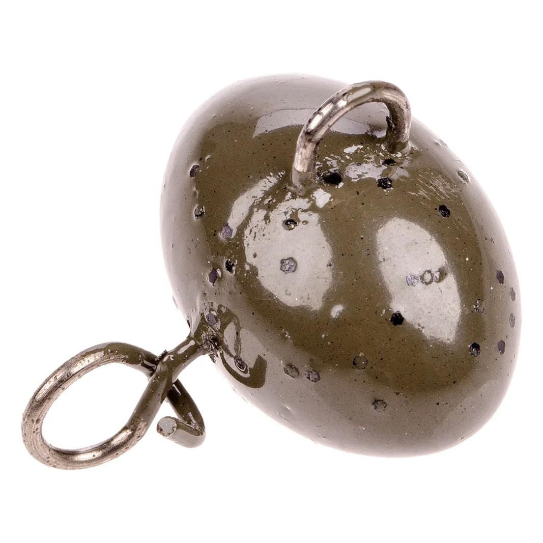 View of Weights Strike King Tour Grade Tungsten Swinging Football Head 3/8 oz Green Pumpkin available at EZOKO Fishing