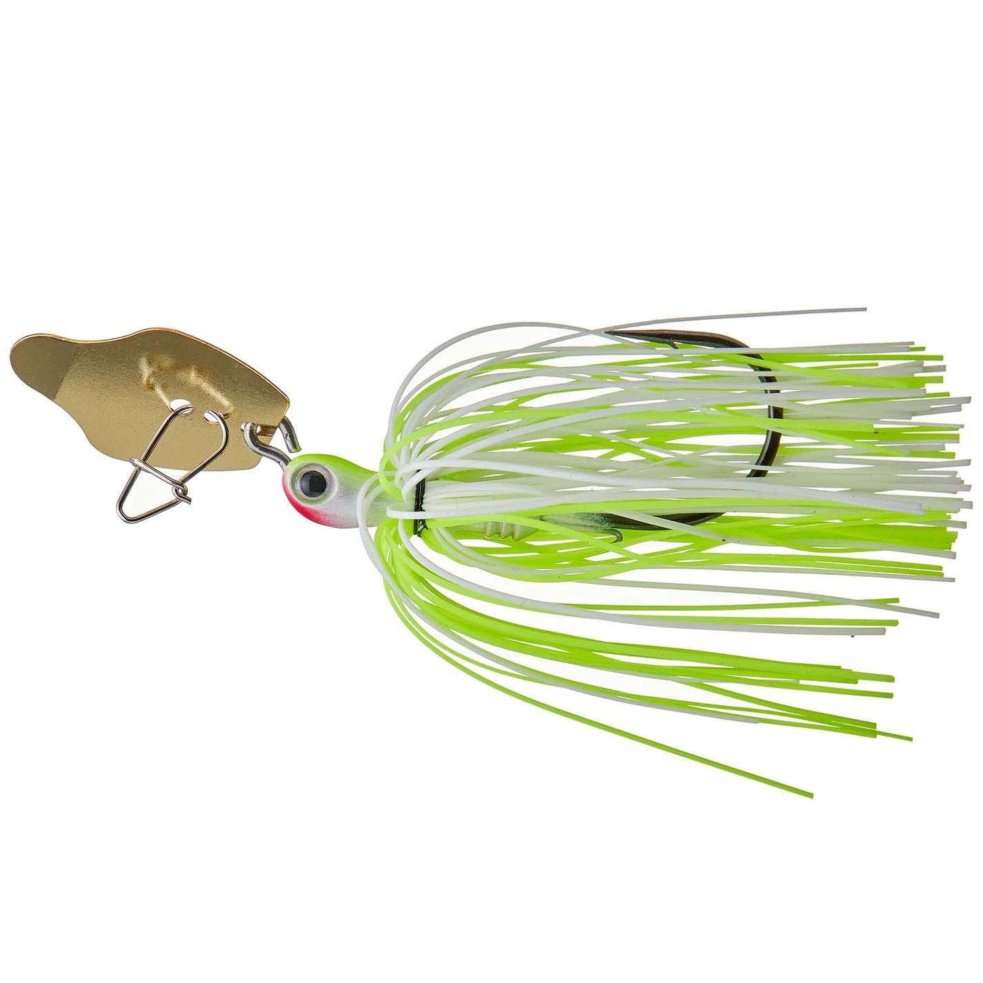 View of chatterbait Strike King Tungsten Thunder Cricket Vibrating Swim Jig 1/2 oz Chartreuse White available at EZOKO Fishing
