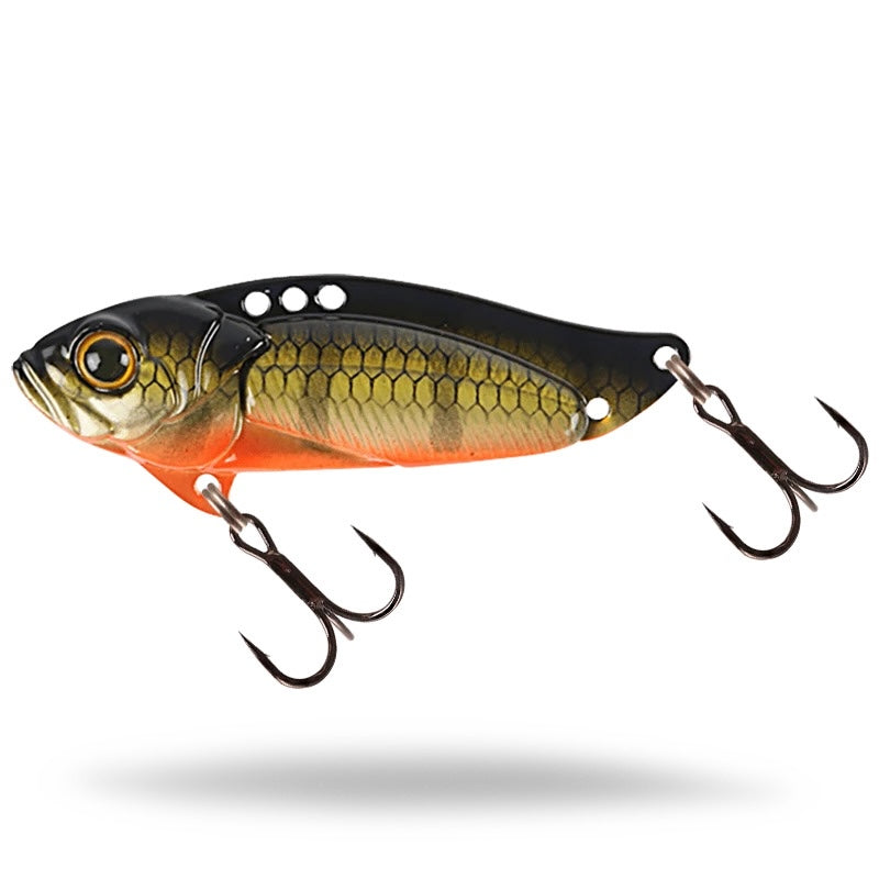 View of Lipless_Crankbaits Strike Pro Astro Vibe UV Lipless Crankbait Baby Perch available at EZOKO Fishing