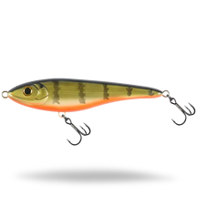 View of Jerk-Glide_Baits Strike Pro Big Bandit Slow Sink Glide Bait Baby Perch available at EZOKO Pike and Musky Shop