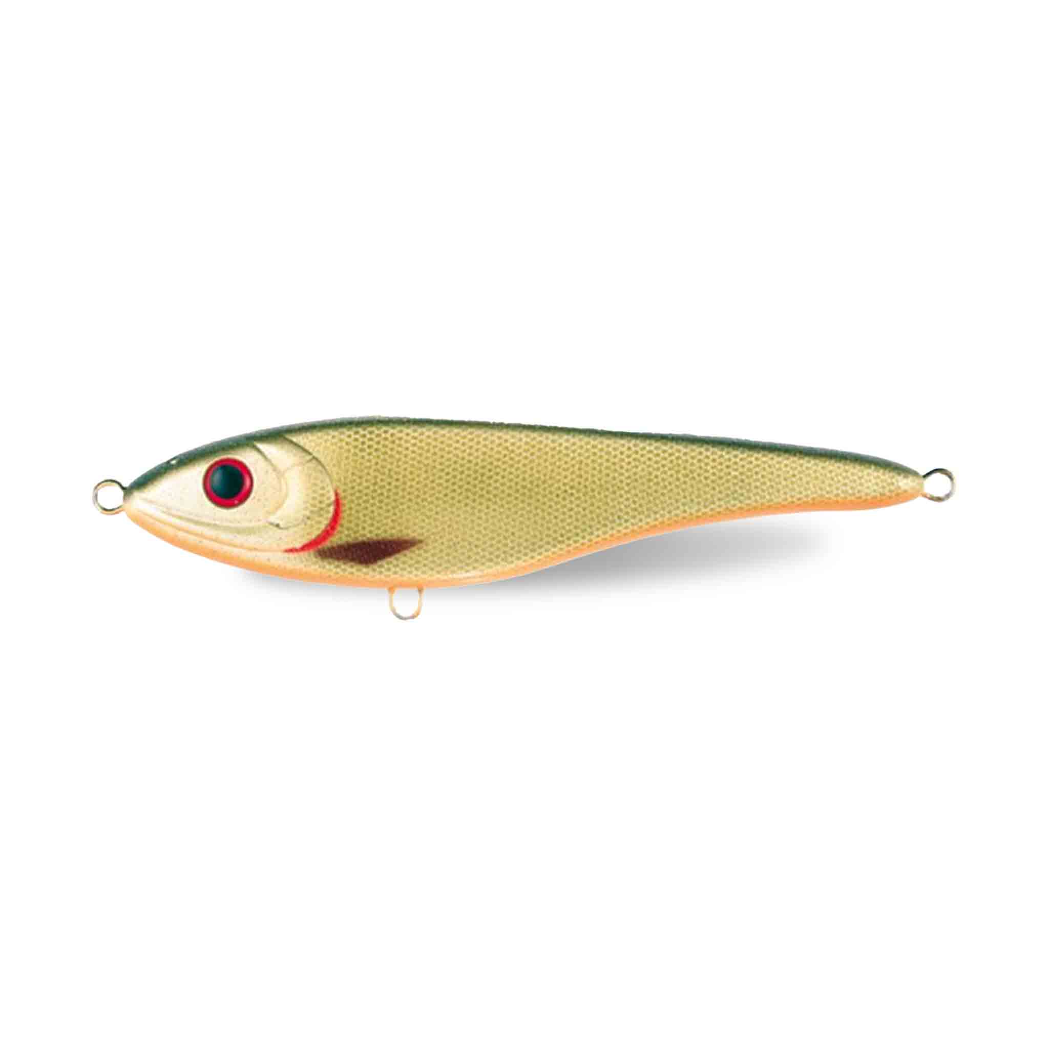 View of Jerk-Glide_Baits Strike Pro Big Bandit Suspending Glide Bait Dirty Roach available at EZOKO Fishing