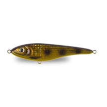 View of Jerk-Glide_Baits Strike Pro Big Bandit Suspending Glide Bait Spotted Bullhead available at EZOKO Fishing
