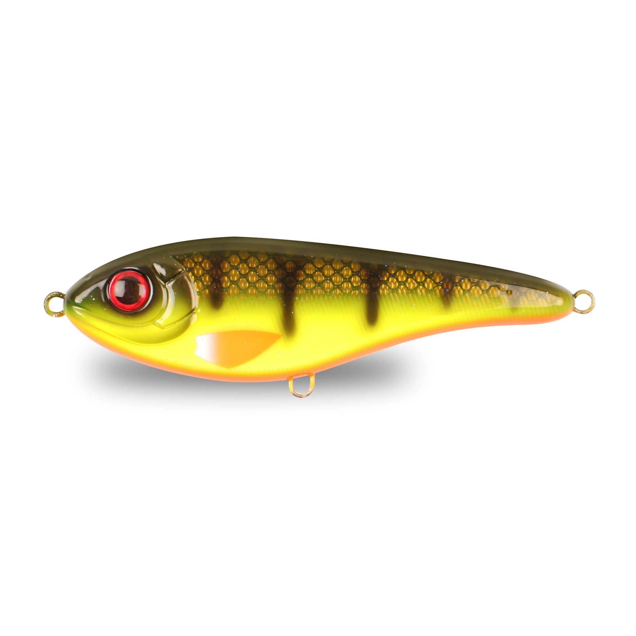 View of Jerk-Glide_Baits Strike Pro Buster Jerk Sinking Glide Bait Hot Baitfish available at EZOKO Fishing