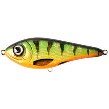 View of Swimbaits Strike Pro Buster Swimbait Green Tiger available at EZOKO Pike and Musky Shop