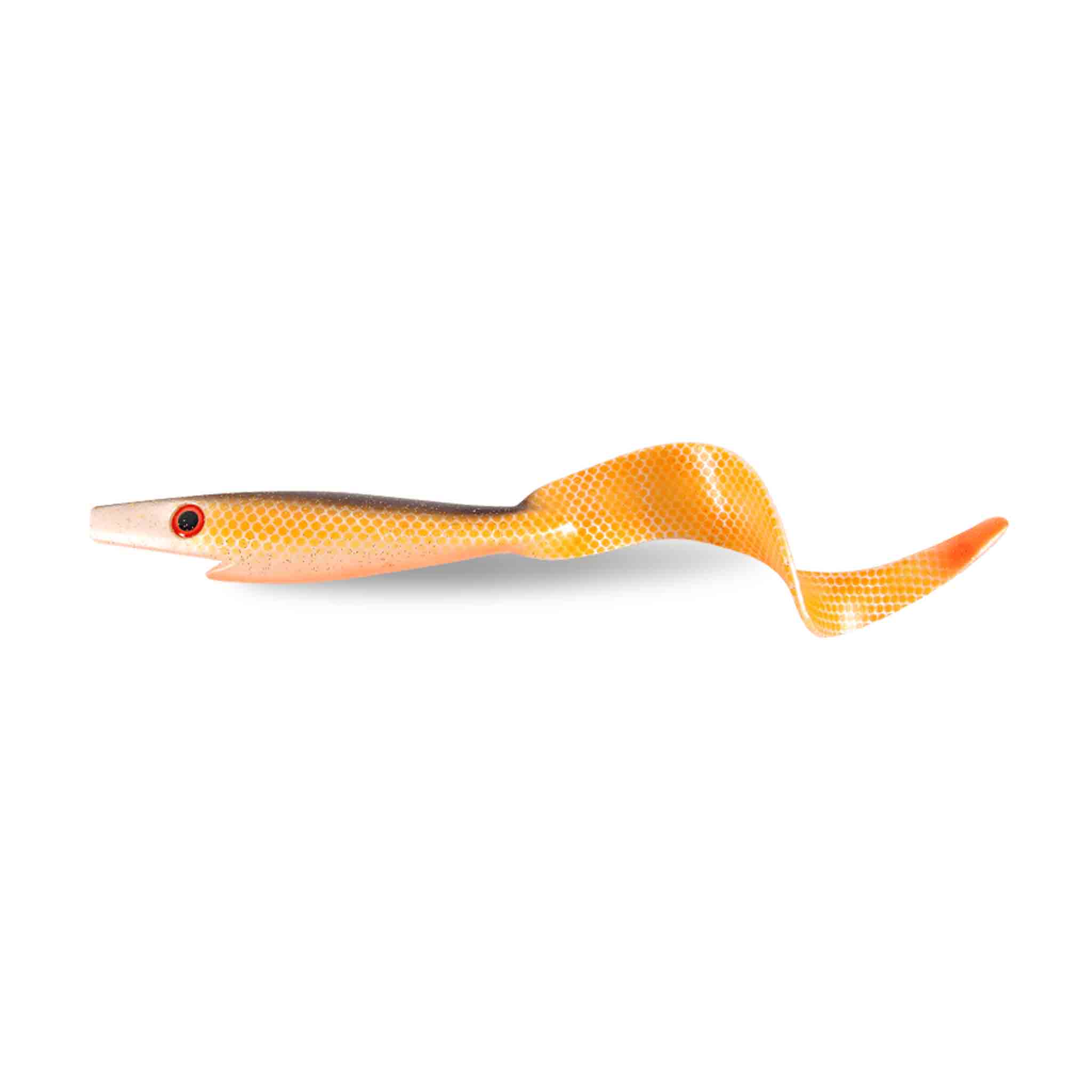 View of Swimbaits Strike Pro Giant Pig Tail Swimbait Dirty Roach available at EZOKO Fishing