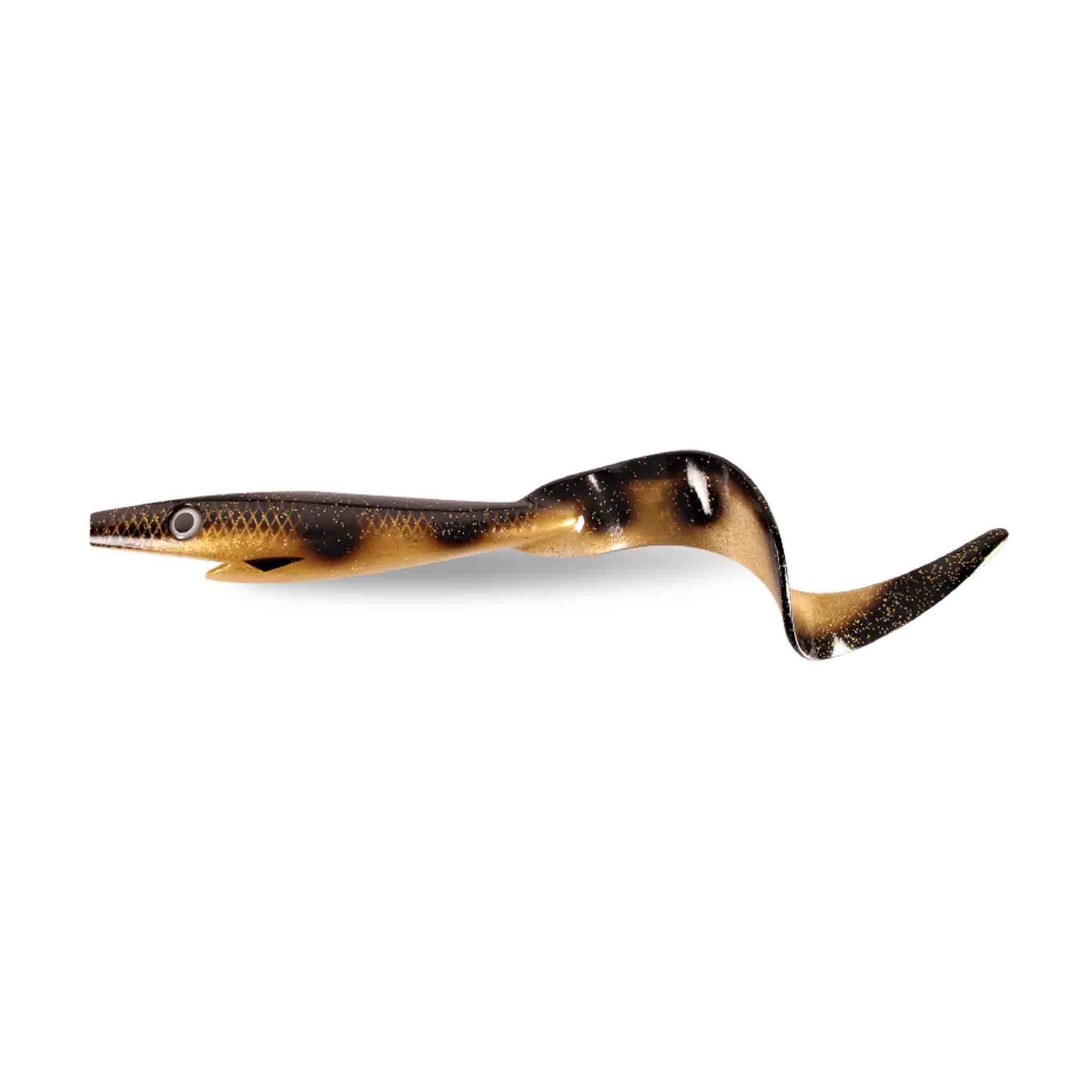 View of Swimbaits Strike Pro Giant Pig Tail Swimbait Spotted Bullhead available at EZOKO Fishing