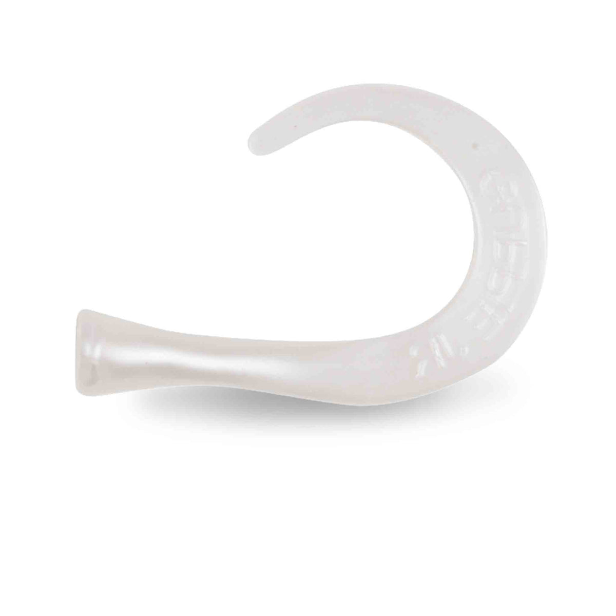 View of Replacement_Tails Strike Pro Guppie DS Curly Tails (3pk) Pearl White available at EZOKO Pike and Musky Shop