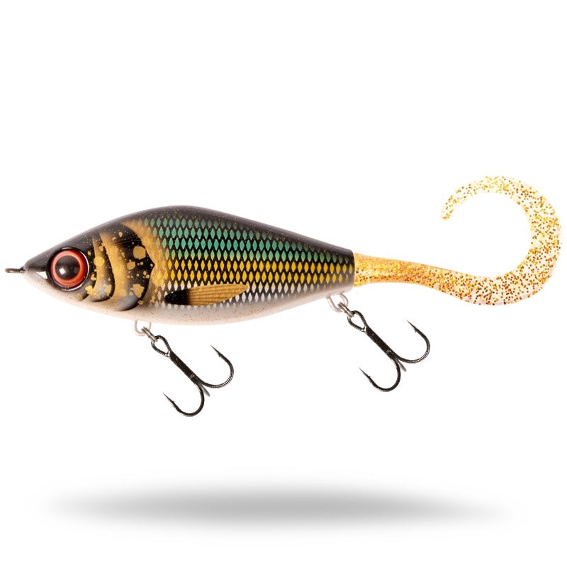 View of Jerk-Glide_Baits Strike Pro Guppie Glide Bait Gold Miner available at EZOKO Fishing