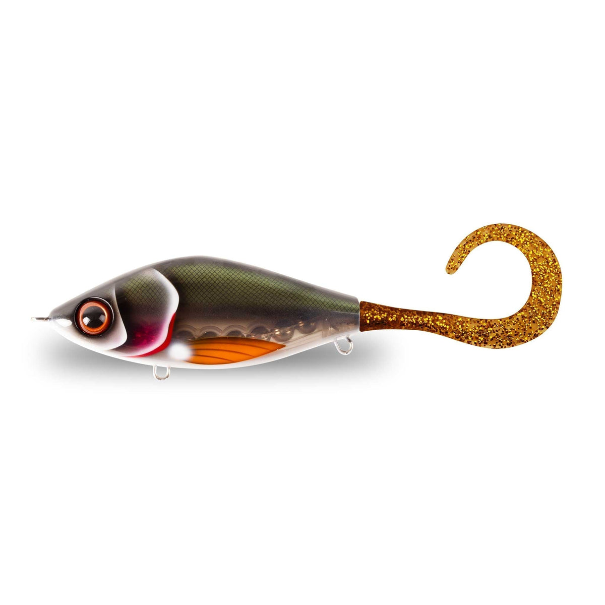 Strike Pro Guppie Kemijokki / Motoroil Glitter Tail Jerk-Glide Baits