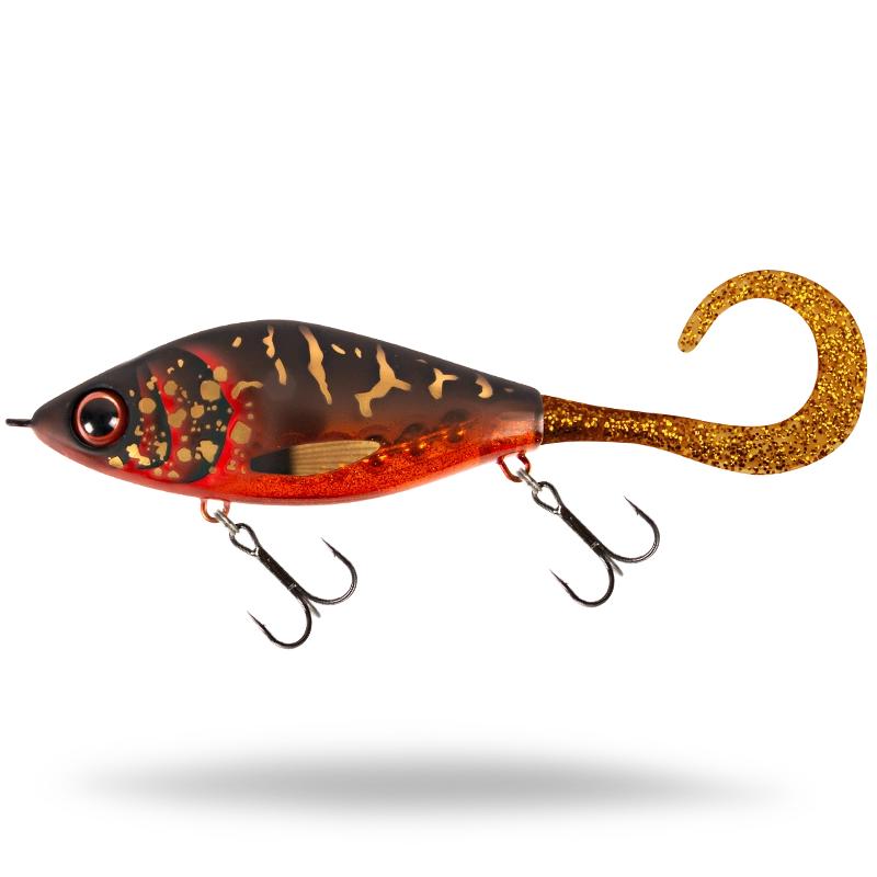 View of Jerk-Glide_Baits Strike Pro Guppie Jr Glide Bait Pierre Monjarret V2 / Gold Glitter Tail available at EZOKO Fishing