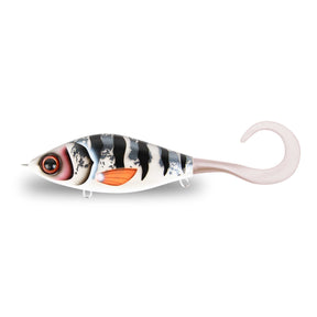 View of Jerk-Glide_Baits Strike Pro Guppie Jr Glide Bait Silver Koi / Pearl White Tail available at EZOKO Fishing