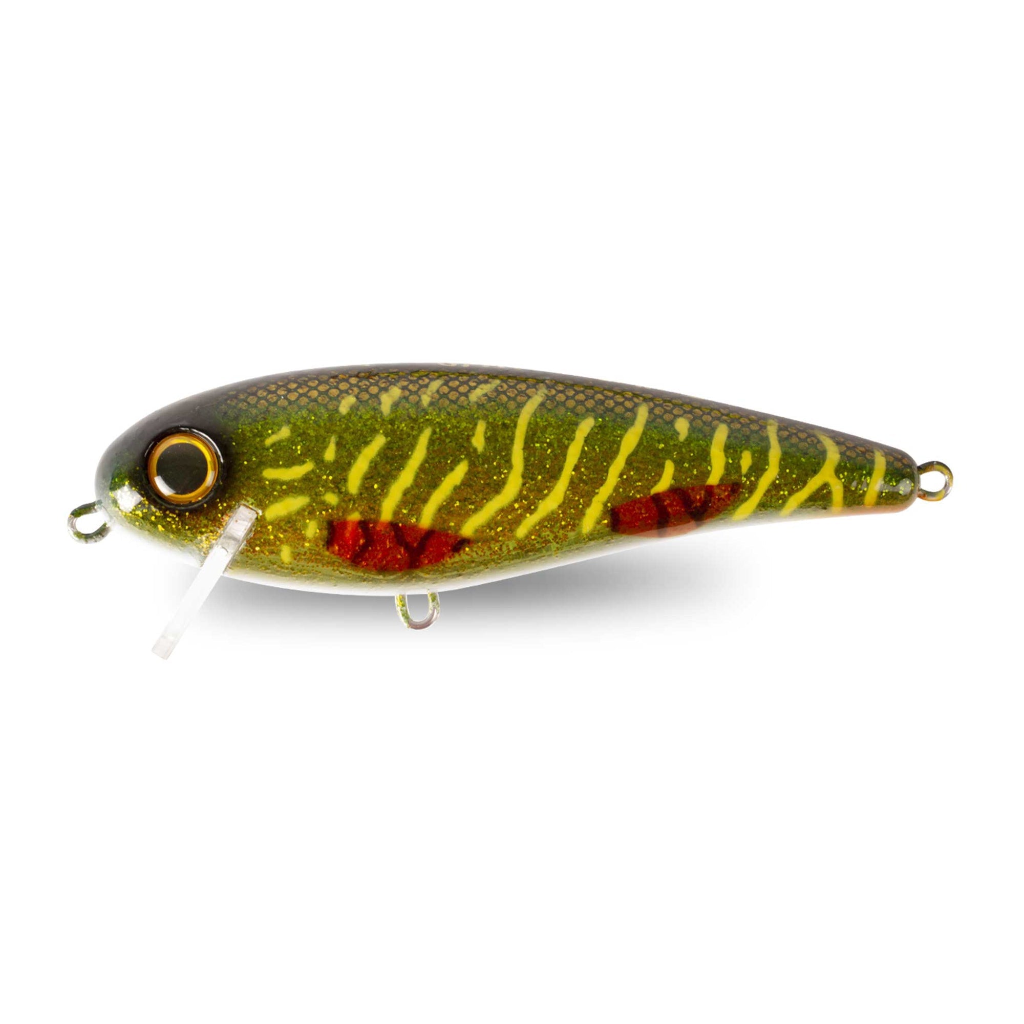 View of Crankbaits Strike Pro Jonny Vobbler 13cm Crankbait Green Motoroil Pike UV available at EZOKO Fishing