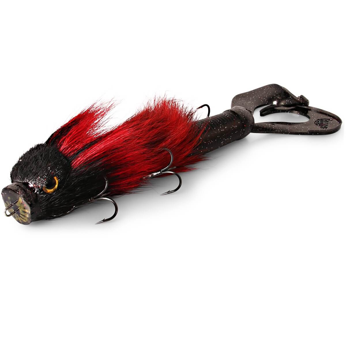 View of Swimbaits Strike Pro Miuras Mouse Magnum Swimbait Dracula available at EZOKO Pike and Musky Shop