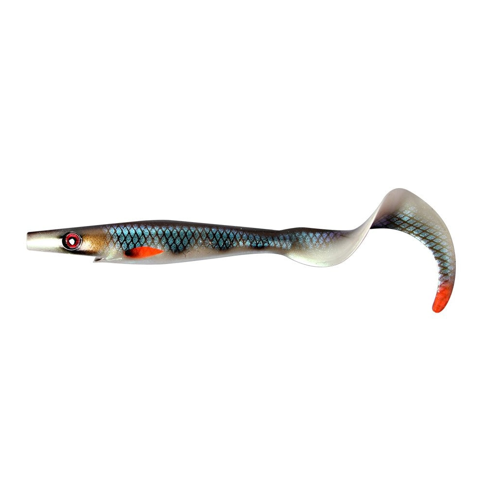 View of Swimbaits Strike Pro Pig Tail Jr (2-pack) Swimbait Royal Perch available at EZOKO Fishing