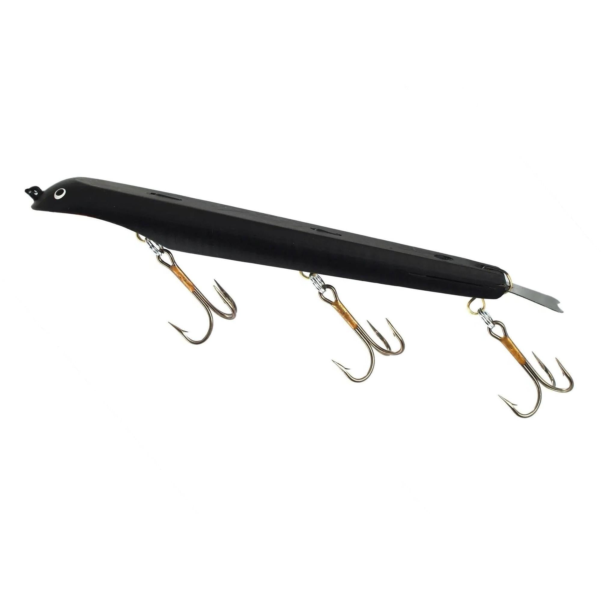 View of Dive_And_Rise Suick Non-Weighted Thriller 7" Dive And Rise Bait Black available at EZOKO Fishing