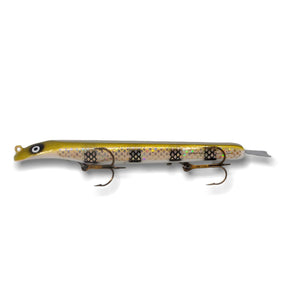 View of Dive_And_Rise Suick Non-Weighted Thriller 7" Dive And Rise Bait Holographic Perch available at EZOKO Fishing