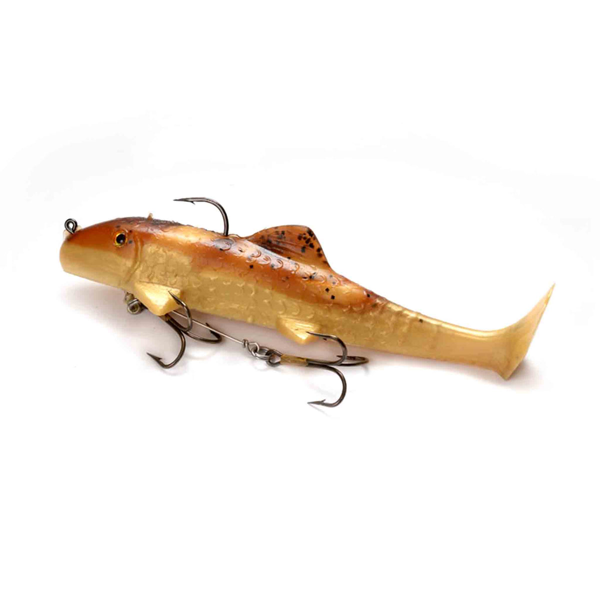 View of Rubber Suick Suzy Sucker 9" Swimbait Dirty Walleye available at EZOKO Pike and Musky Shop