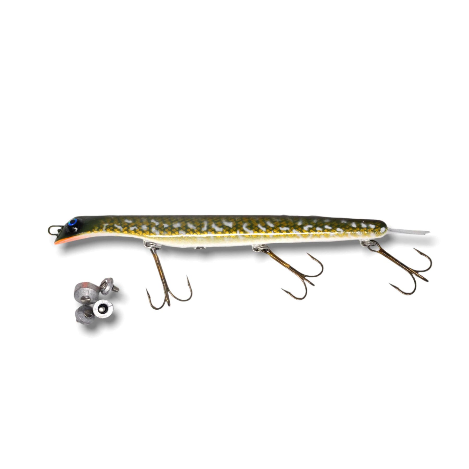 View of Dive_And_Rise Suick Thriller Adjustable Weight High Impact 9" Dive And Rise Bait Northern Pike available at EZOKO Pike and Musky Shop