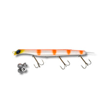 View of Dive_And_Rise Suick Thriller Adjustable Weight High Impact 9" Dive And Rise Bait Orange Sherbert available at EZOKO Pike and Musky Shop