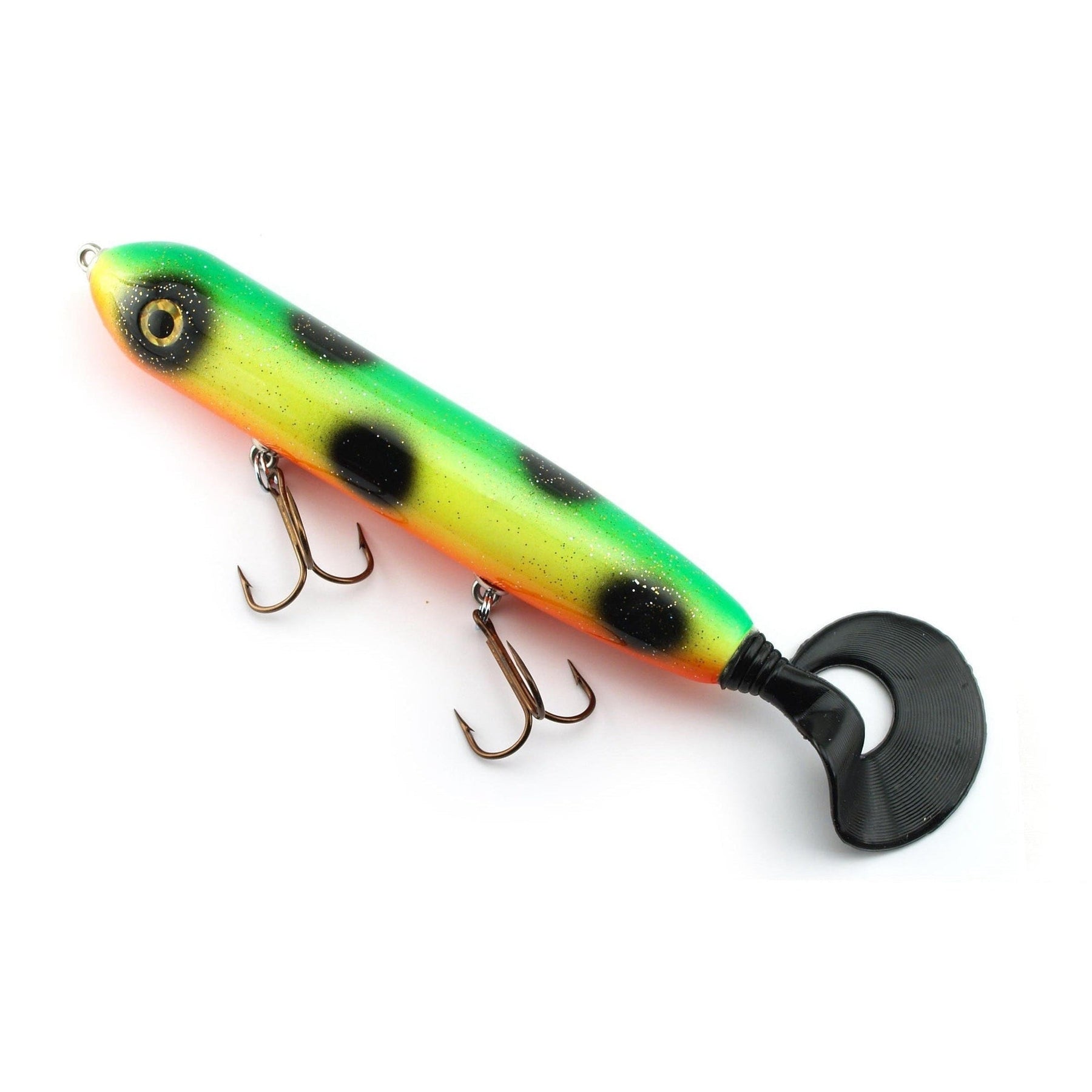 View of Jerk-Glide_Baits Suick Wabull Wild Action 8" Fire Bandit available at EZOKO Pike and Musky Shop