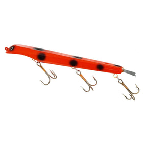 View of Dive_And_Rise Suick Weighted Thriller 10" Dive And Rise Bait Blaze Orange Belly available at EZOKO Fishing