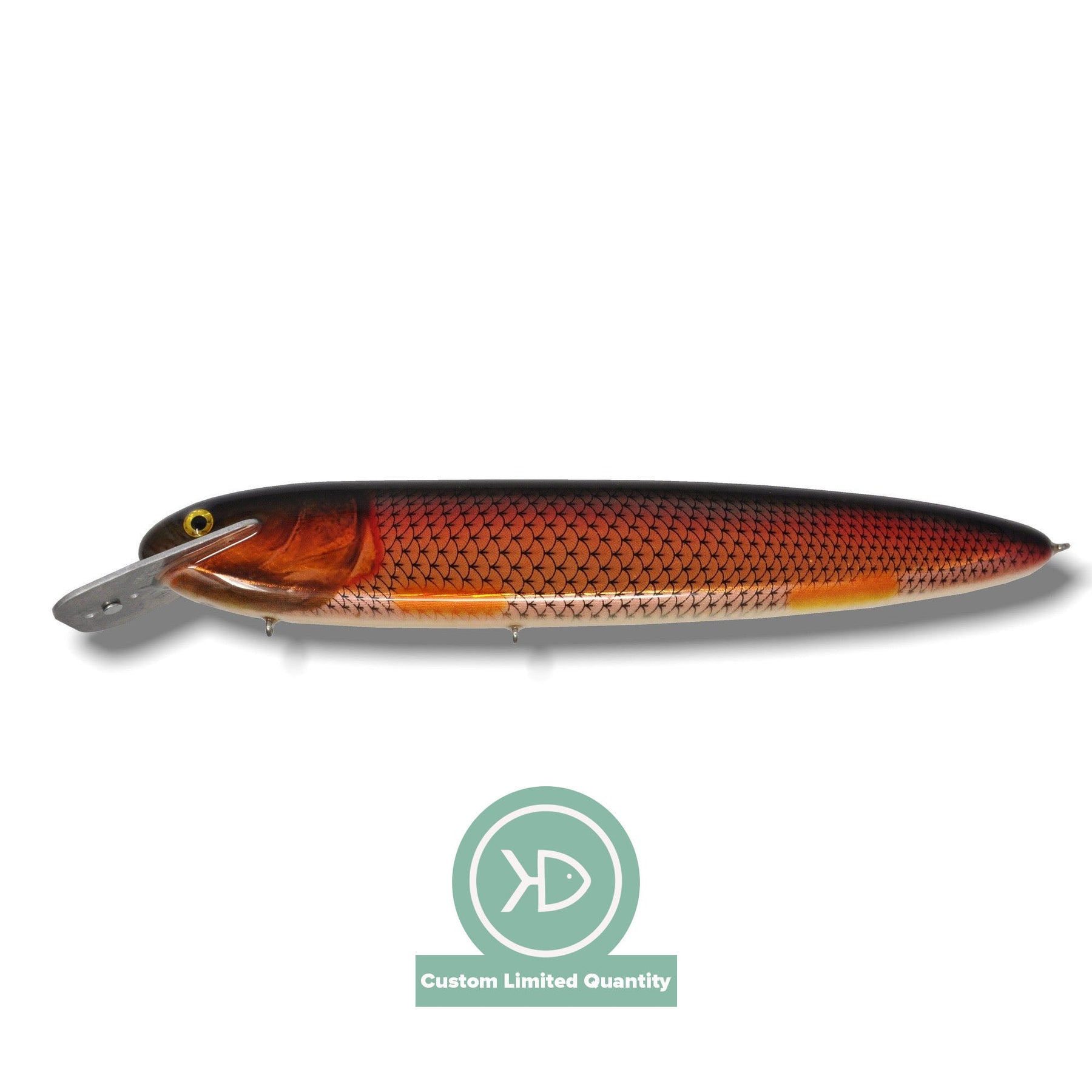 View of Crankbaits Supernatural Big Baits Mattlock 15" Red Horse Sucker available at EZOKO Pike and Musky Shop