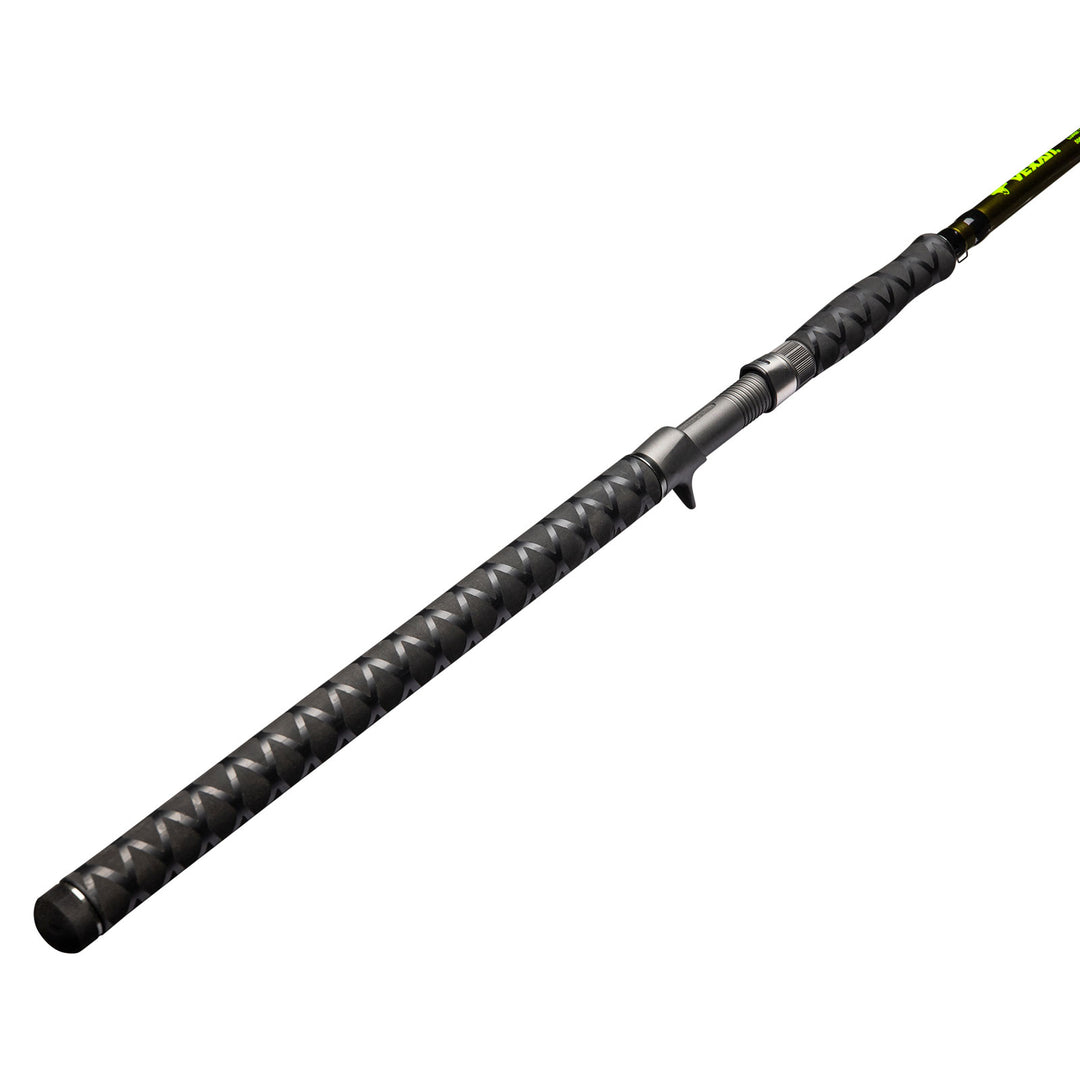 View of Tackle Industries Musky and Pike Tank Trolling Baitcast Rods available at EZOKO Fishing