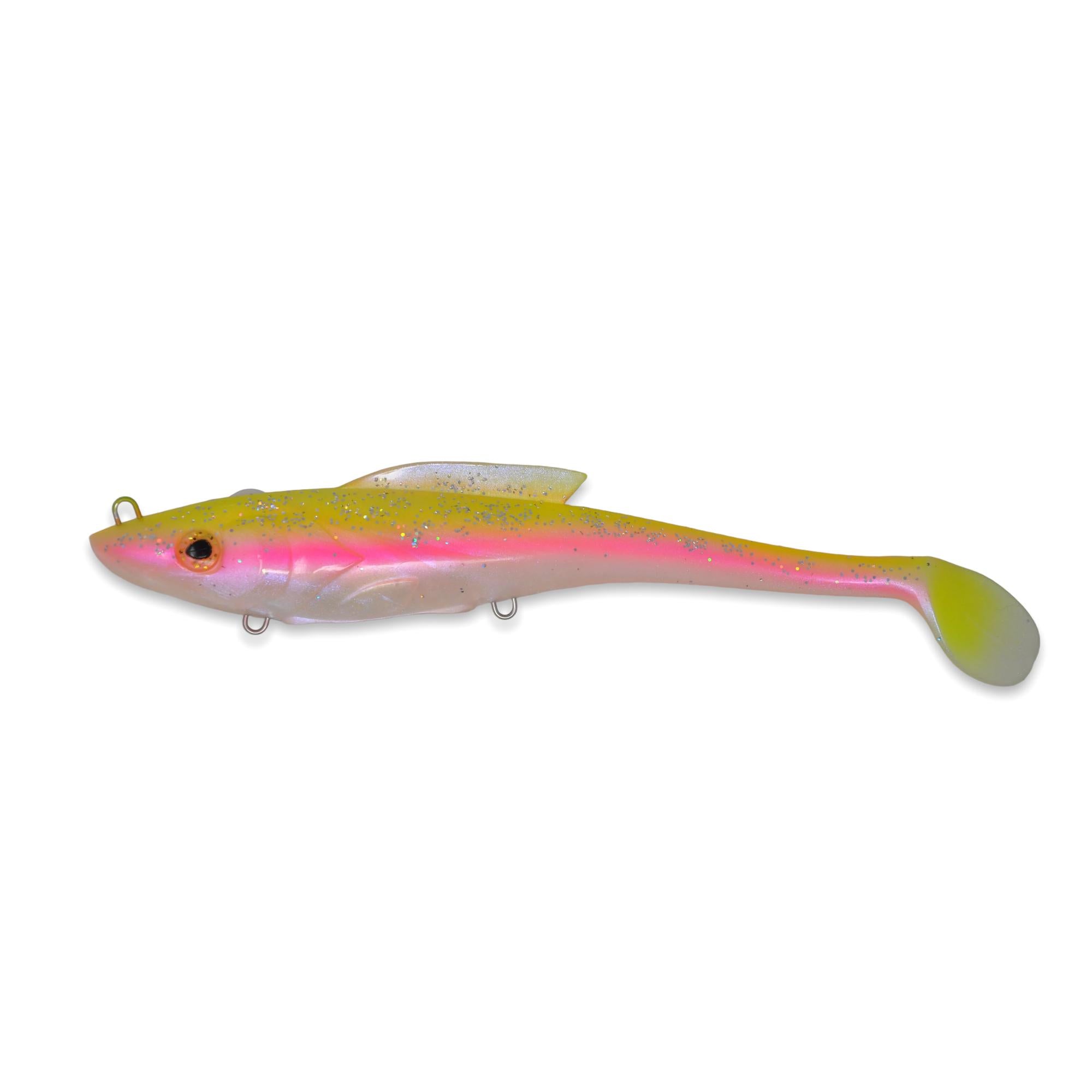 View of Swimbaits Toddy Tickle Baits 11" Warhammer 2026 Show colors Shift Rainbow available at EZOKO Fishing
