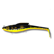 View of Swimbaits Toddy Tickle Baits Warhammer Swimbait Black Perch available at EZOKO Pike and Musky Shop