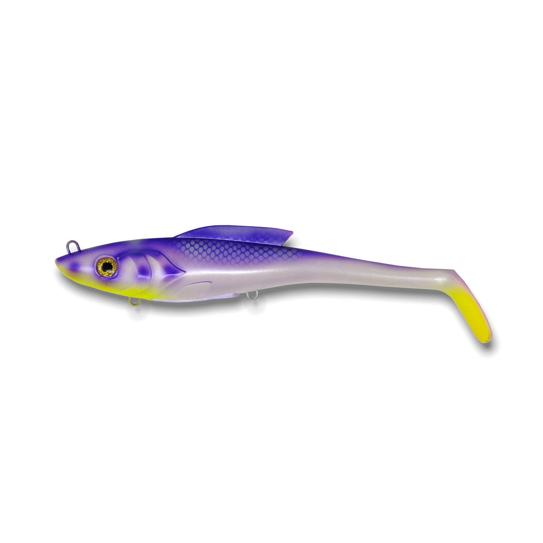 View of Swimbaits Toddy Tickle Baits 11" Warhammer Swimbait Purple Cisco available at EZOKO Pike and Musky Shop