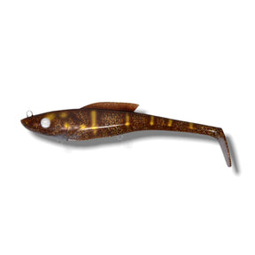 View of Swimbait Toddy Tickle Baits 14" Warhammer Show colors Go Flek Walleye available at EZOKO Pike and Musky Shop