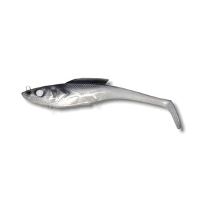 View of Swimbait Toddy Tickle Baits 14" Warhammer Show colors Go Flek White Fish available at EZOKO Pike and Musky Shop