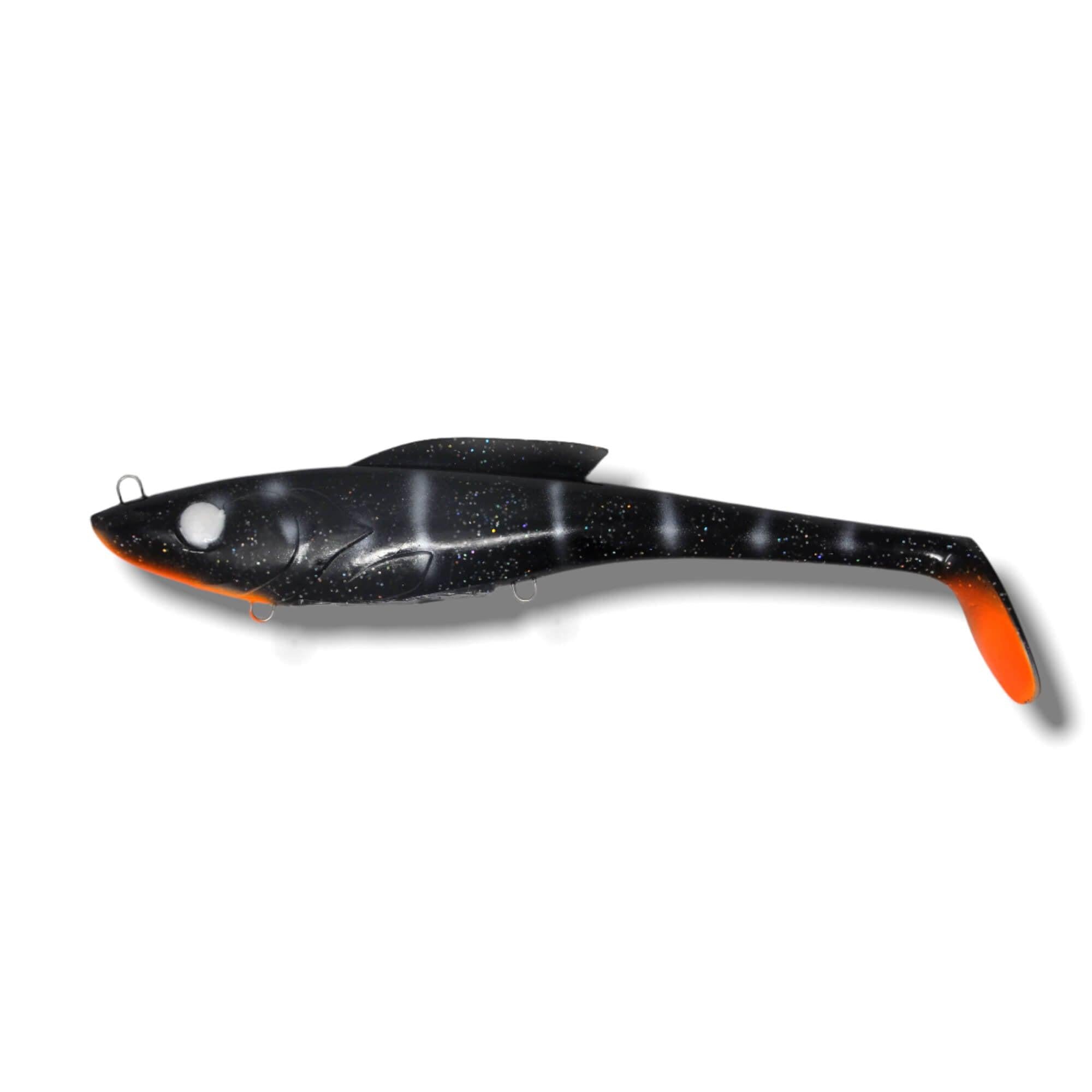 View of Swimbait Toddy Tickle Baits 14" Warhammer 2025 Show colors Superstitious available at EZOKO Fishing
