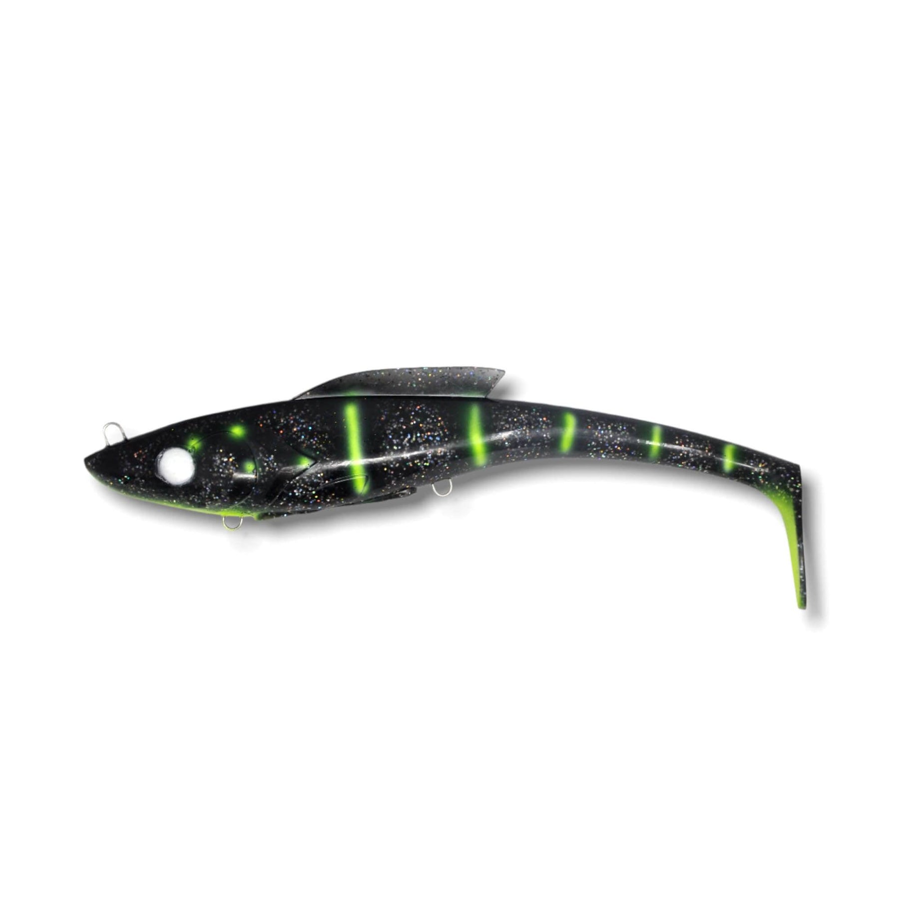 View of Swimbait Toddy Tickle Baits 14" Warhammer Show colors Matrix Reborn available at EZOKO Pike and Musky Shop