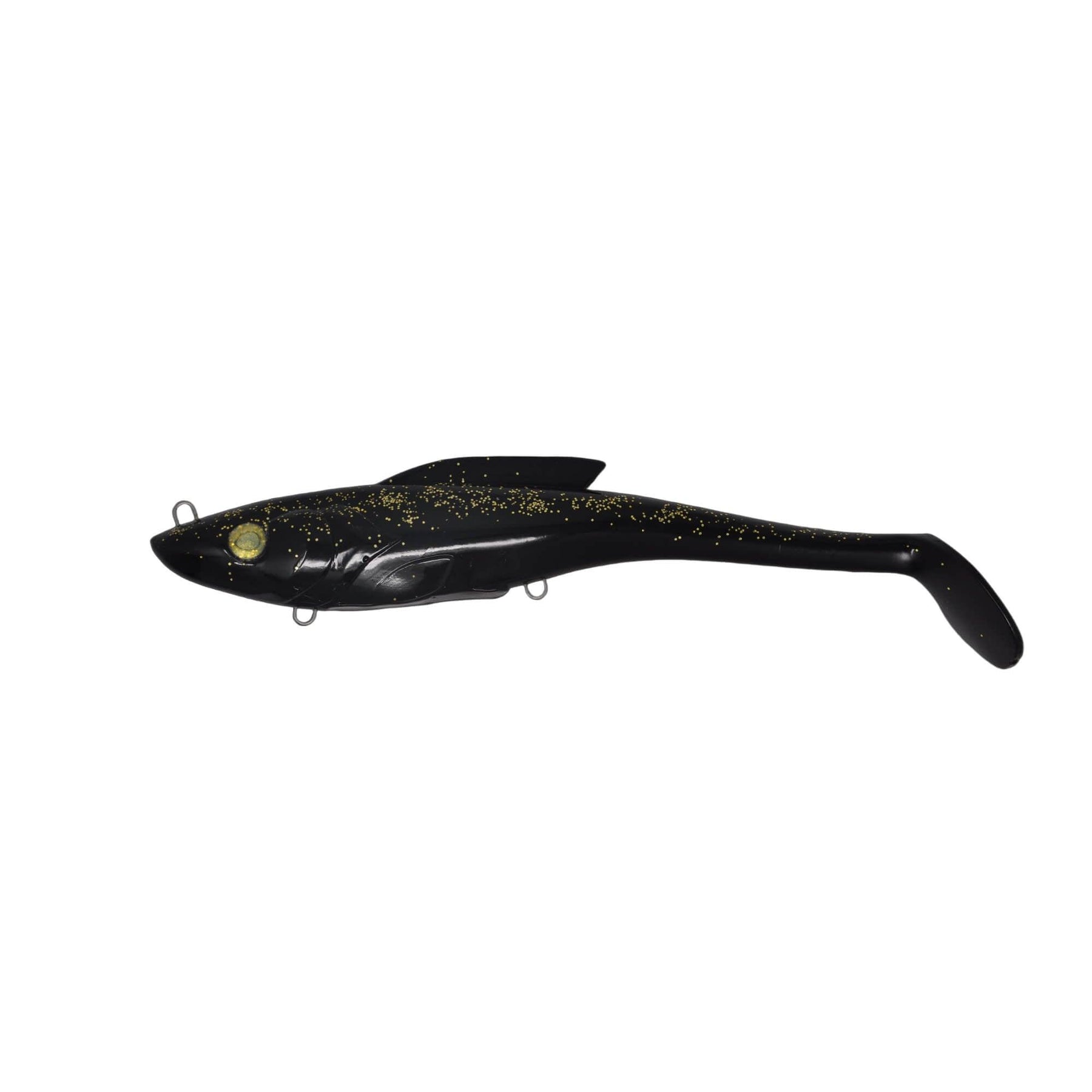 View of Swimbait Toddy Tickle Baits 14" Warhammer Swimbait Gold Member available at EZOKO Pike and Musky Shop