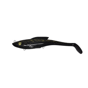 View of Swimbait Toddy Tickle Baits 14" Warhammer Swimbait Gold Member available at EZOKO Pike and Musky Shop