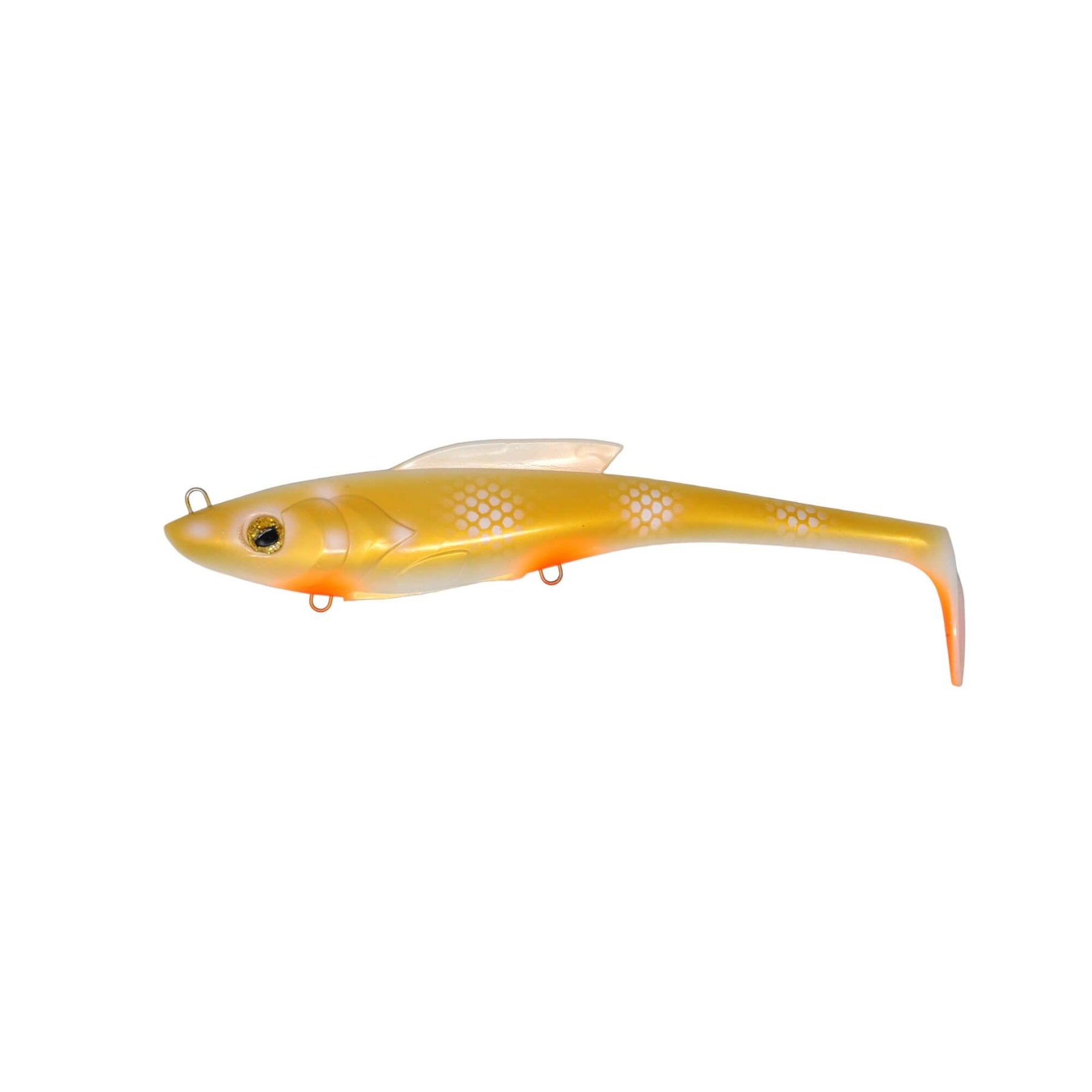 View of Swimbait Toddy Tickle Baits 14" Warhammer Swimbait Sunrise Perch available at EZOKO Pike and Musky Shop