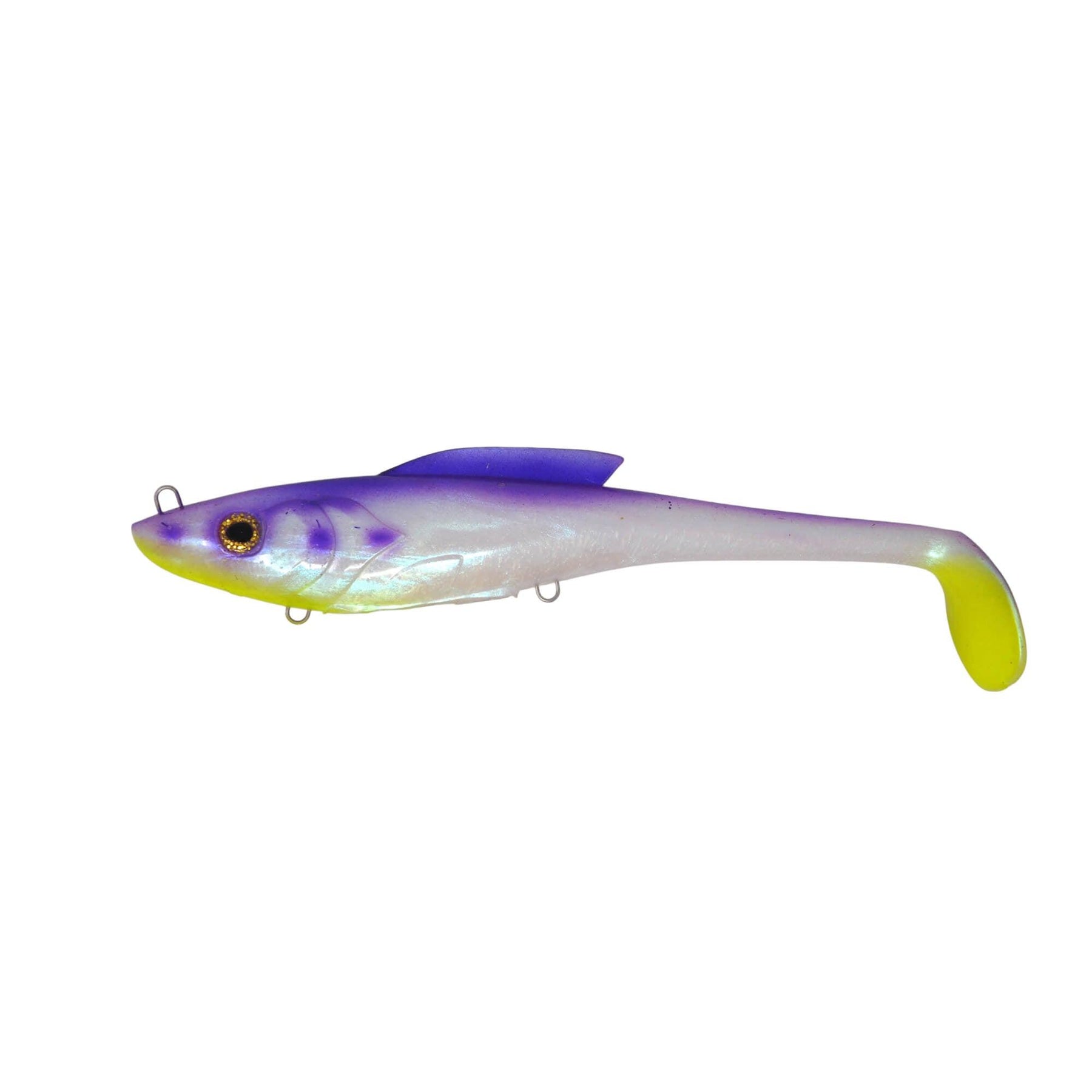 View of Swimbait Toddy Tickle Baits 14" Warhammer Swimbait Color Shift Magic Cisco available at EZOKO Pike and Musky Shop