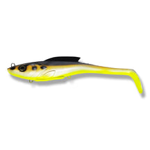 View of Toddy Tickle Baits 14" Warhammer Swimbait KRT Shad Chratreuse Belly available at EZOKO Pike and Musky Shop