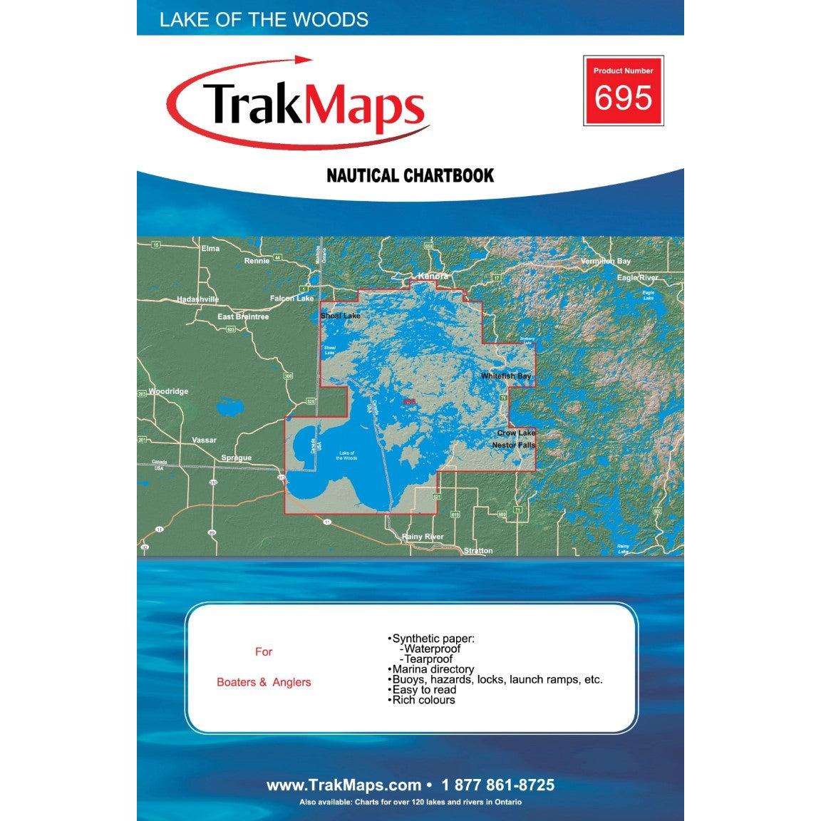 View of TrackMaps Nautical Chartbook Lake of the Woods available at EZOKO Fishing